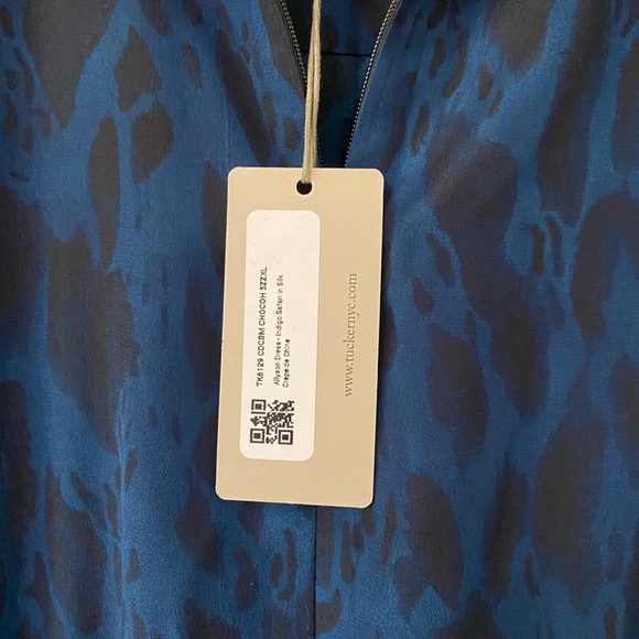 Tucker Allyson Indigo Safari Silk Dress - Picture 3 of 11